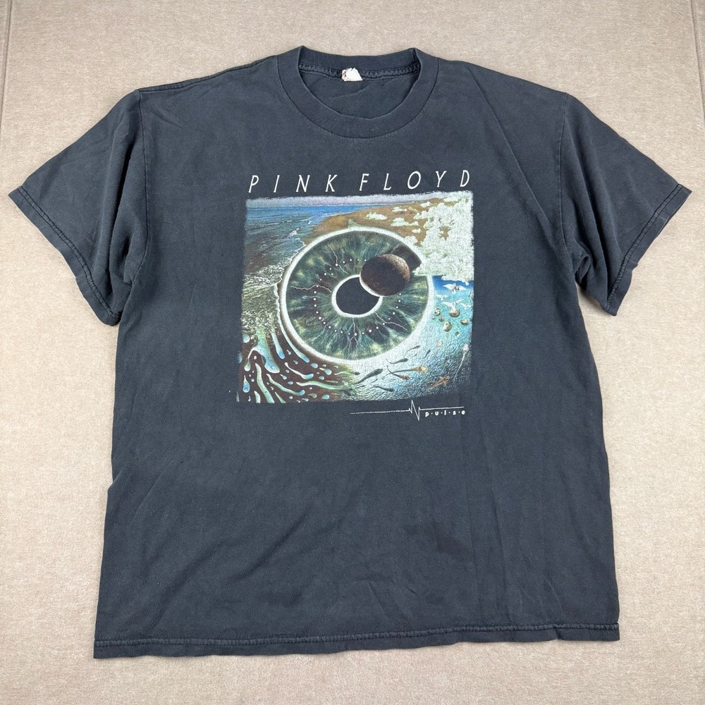 Vintage AAA Pink Floyd Shirt Mens M‎ Black Pulse Album Graphic Band Tee